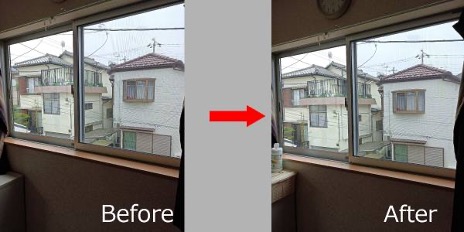 飛散防止紫外線カットフィルム(SN50)の施工実績